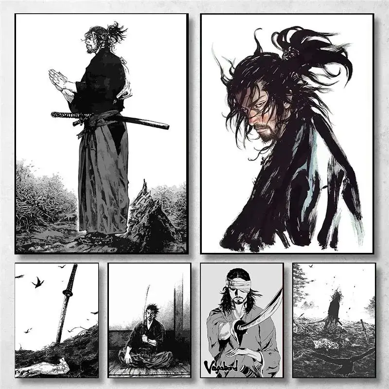 Photography By - Vintage japon animesi duvar sanatı Miyamoto