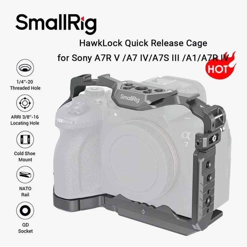 Sony Camera A7 Iv - SmallRig 4481 HawkLock Hızlı Çıkartılabilir Kamera