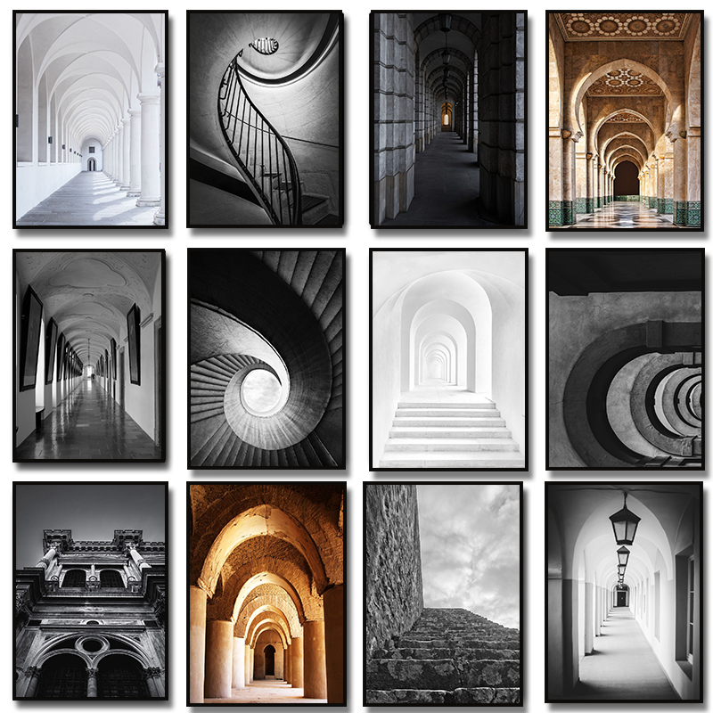 Photography Architecture - Modern Soyut Siyah Beyaz Estetik Uzay