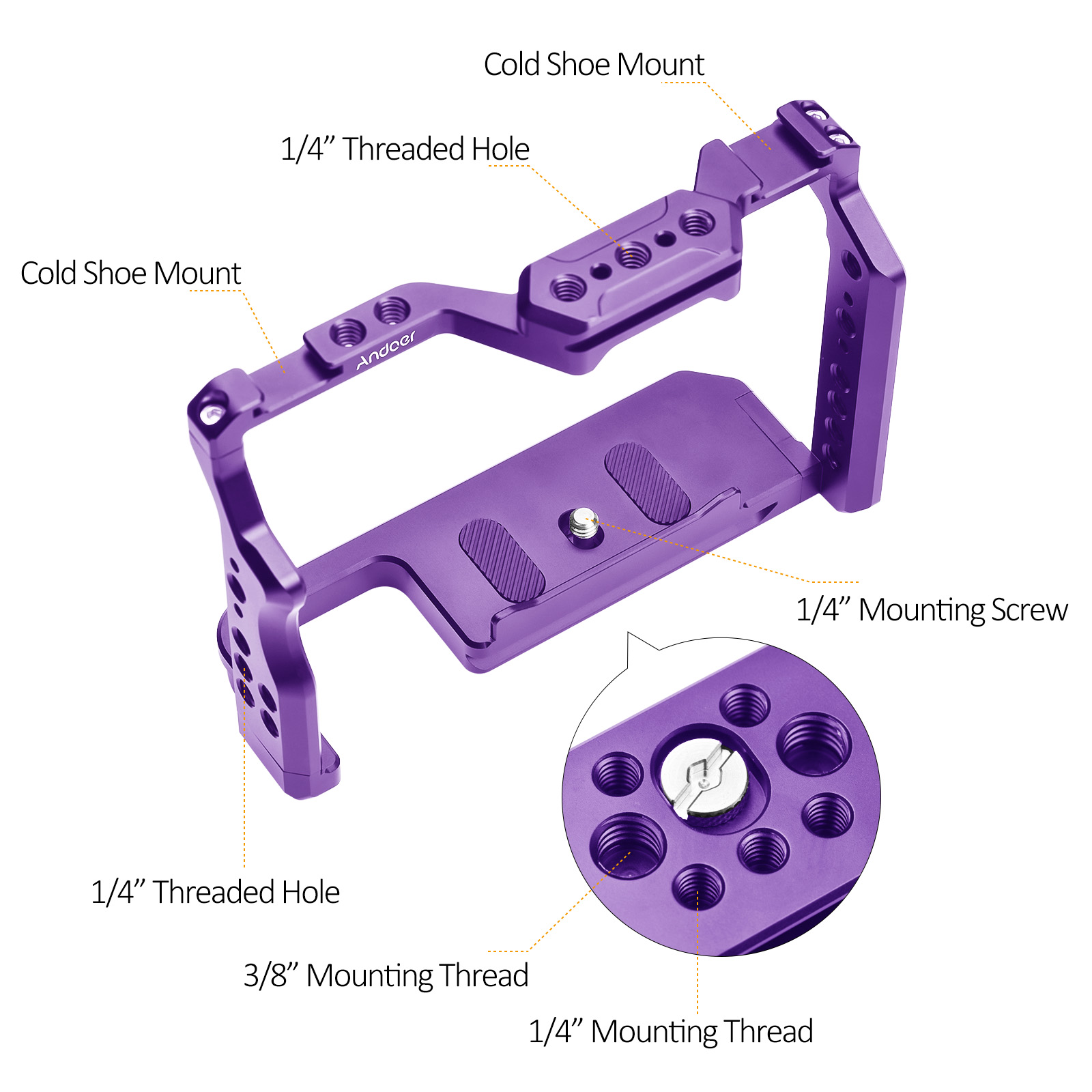 Andoer Kamera Kafesi Alüminyum - Camera Cage Baseplate incelemesi ve fiyatı